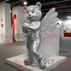 Sølv Cupid maskot drakt...