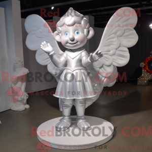 Sølv Cupid maskot drakt...