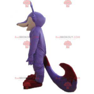 Mascote raposa bege e vermelho roxo - Redbrokoly.com
