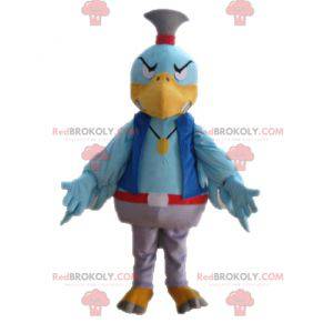 Blue bird mascot. Colorful vulture mascot - Redbrokoly.com