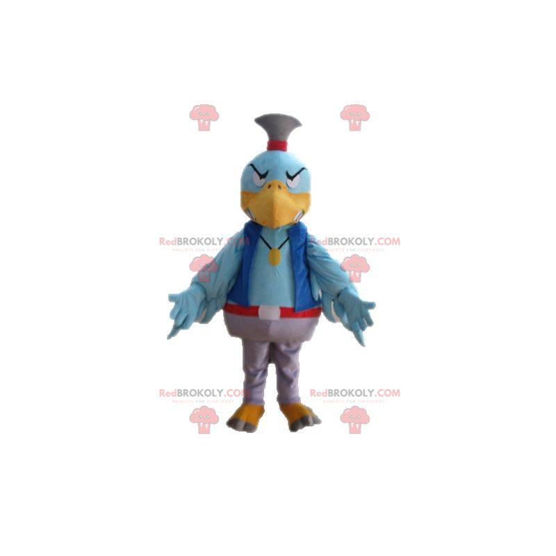 Blå fugl maskot. Fargerik gribmascott - Redbrokoly.com