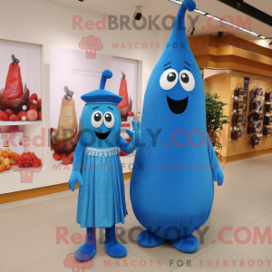 Blue Pepper maskot kostym...