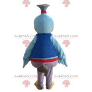 Mascotte uccello blu. Mascotte avvoltoio colorato -