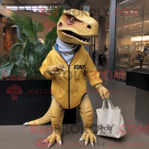 Máscara Gold Allosaurus com...