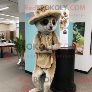 Tan Lemur mascottekostuum...