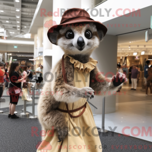 Tan Lemur-maskotdraktfigur...