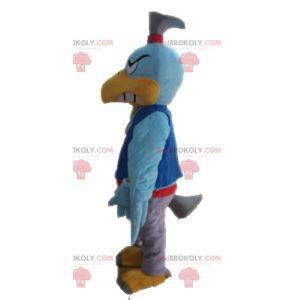 Blaues Vogelmaskottchen. Buntes Geiermaskottchen -