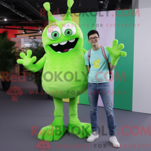 Lime Green Spider mascot...