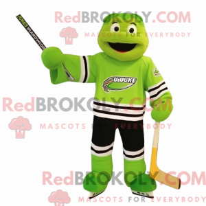 Limegrønn ishockeypinne...