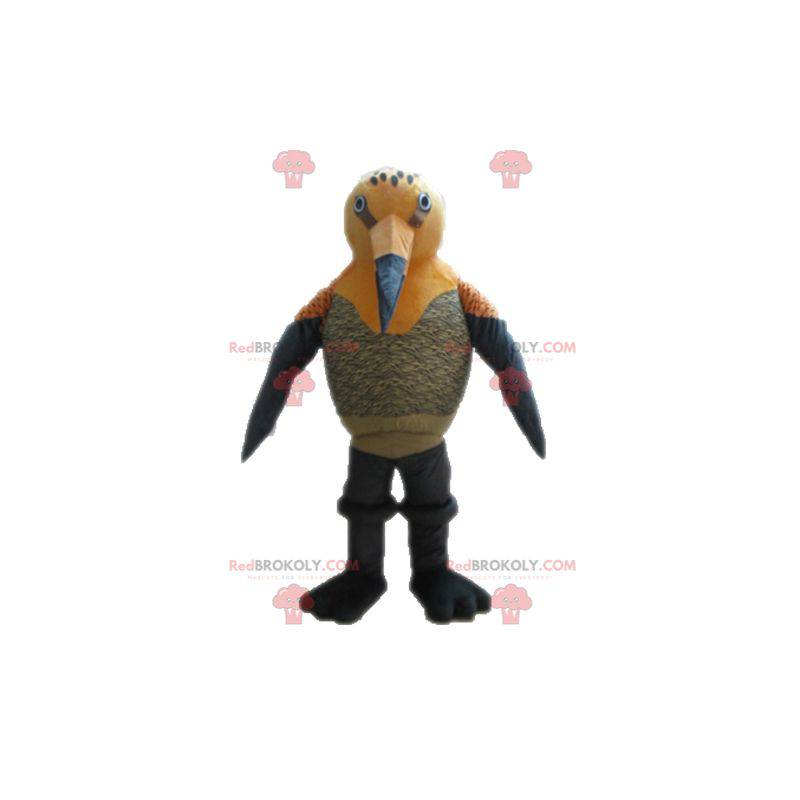 Orange og grå fuglemaskot. Hummingbird maskot - Redbrokoly.com