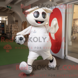 White Soccer Ball mascot...