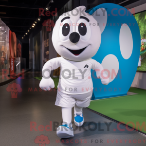 Wit voetbal mascottekostuum...
