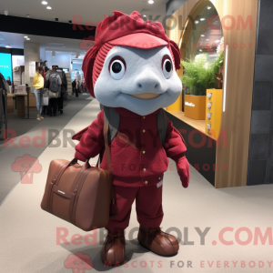 Maroon Goldfish mascot...