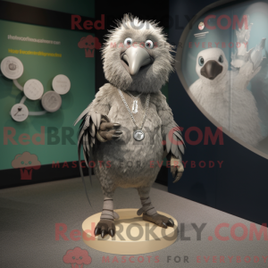 Silver Kiwi mascot costume...