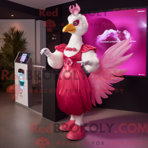 Magenta Swan Maskottchen...