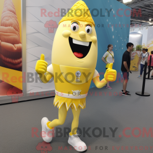 Lemon Yellow Ice Cream Cone...