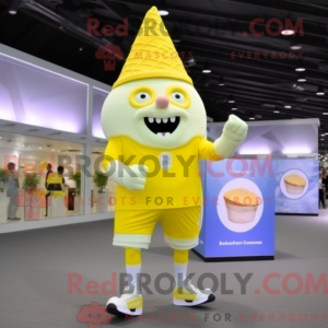 Lemon Yellow Ice Cream Cone...