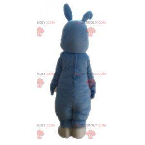 Fully customizable blue and white rabbit mascot - Redbrokoly.com