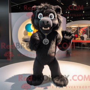 Sort Tamer Lion maskot...