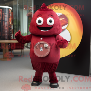 Maroon Plate Spinner maskot...