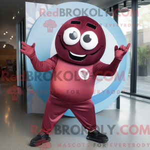 Maroon Plate Spinner maskot...