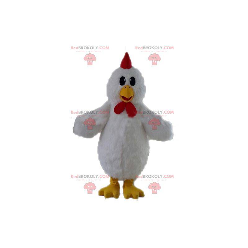 Obří bílý slepice maskot. Maskot bílý kohout - Redbrokoly.com Obří bílý slepice maskot. Maskot bílý kohout - Redbrokoly.com