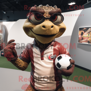 Brun Lizard maskot kostume...
