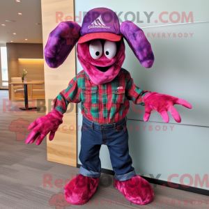Magenta hummer maskot...