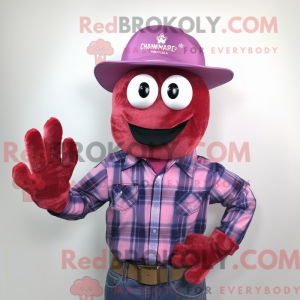 Magenta Lobster mascot...