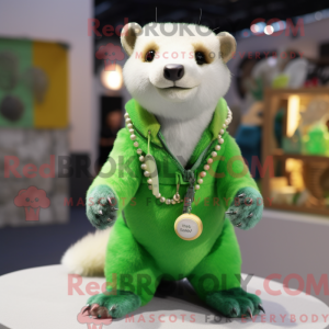 Lime grøn ilder maskot...