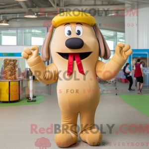 Postava maskota Tan Hot Dog...
