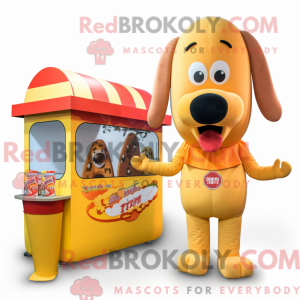 Tan Hot Dog mascot costume...