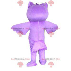 Mascota búho morado y blanco. Mascota del búho - Redbrokoly.com