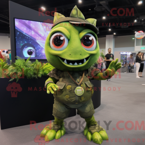 Olive Piranha mascot...