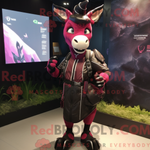 Magenta Okapi máscara de...