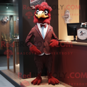 Maroon Crow Maskottchen...