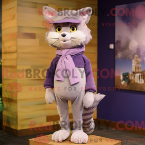 Lavendelkatze Maskottchen...