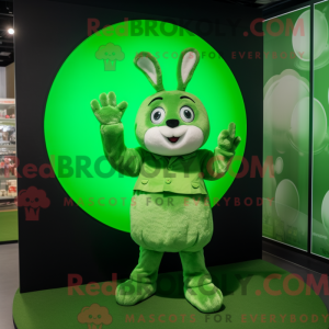Grøn kanin maskot kostume...