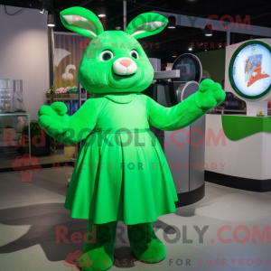 Green Rabbit mascot costume...