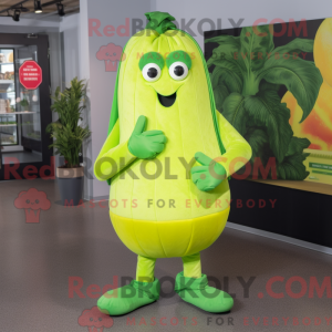 Lime Green Zucchini mascot...