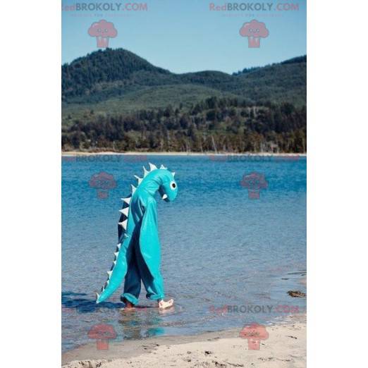 Mascote do dragão azul do monstro de Loch Ness - Redbrokoly.com