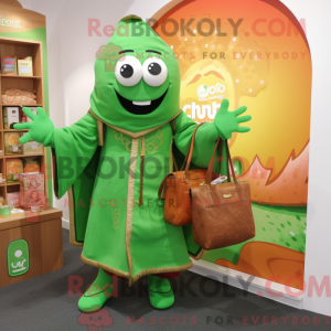 Personaggio mascotte verde...