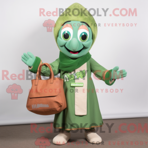 Personaggio mascotte verde...