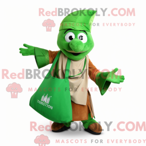 Personaggio mascotte verde...
