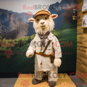 Tan Angora Goat maskot...