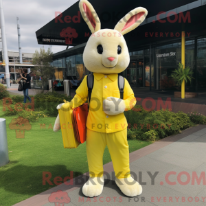 Lemon Yellow Rabbit mascot...