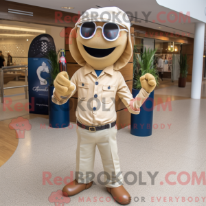 Tan Champagne mascot...