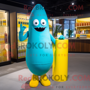 Cyan Bottle Of Mustard...