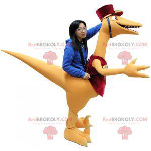 Giant orange and red dinosaur mascot - Redbrokoly.com