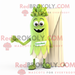Krem selleri maskot drakt...